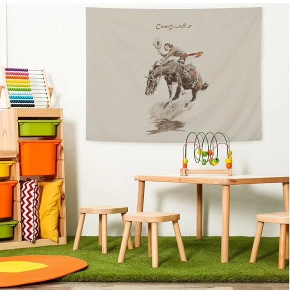 NEW! Cowgirl Wall Tapestry 50x60 - Picture 3 of 3